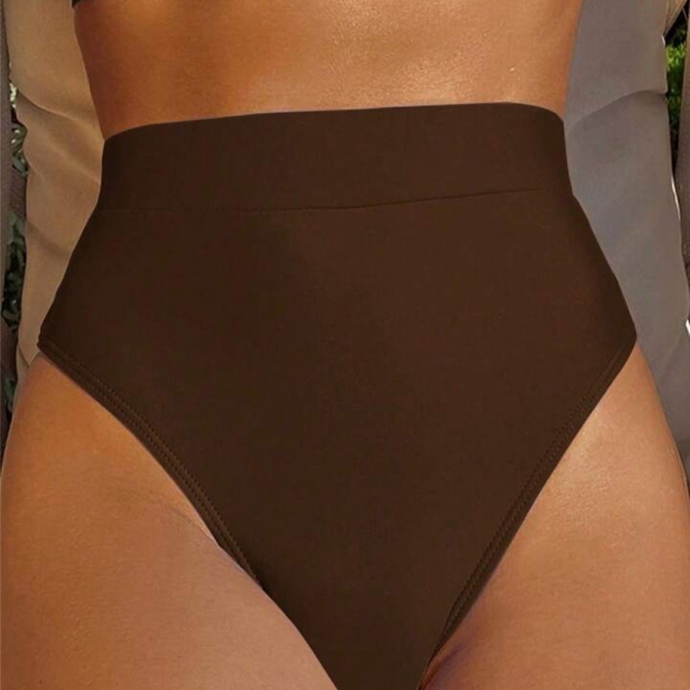 High-Waisted Brown Bikini Bottom dance wear dance pole rave bottoms